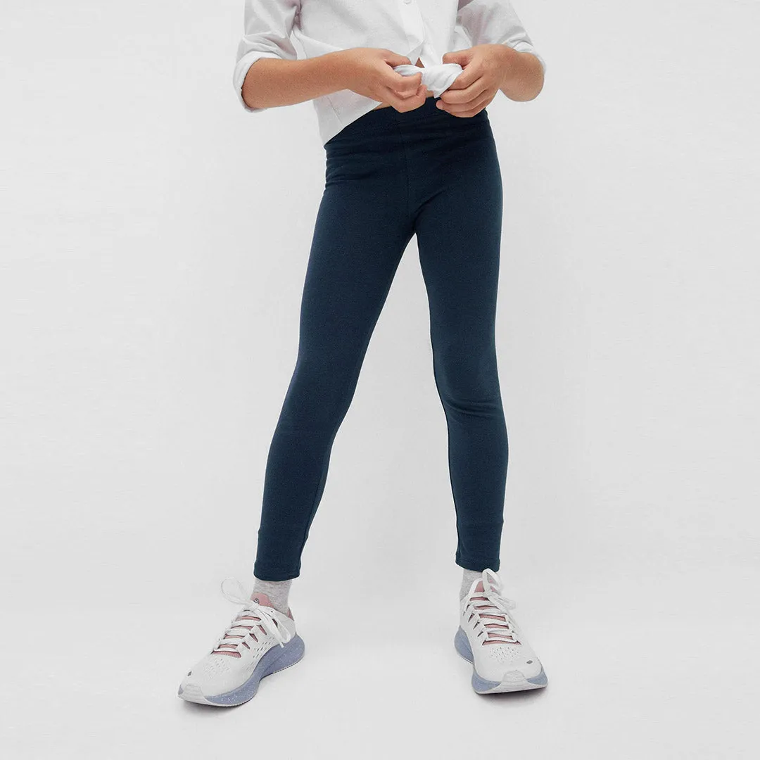 Imported Soft Cotton Navy Legging For Girls