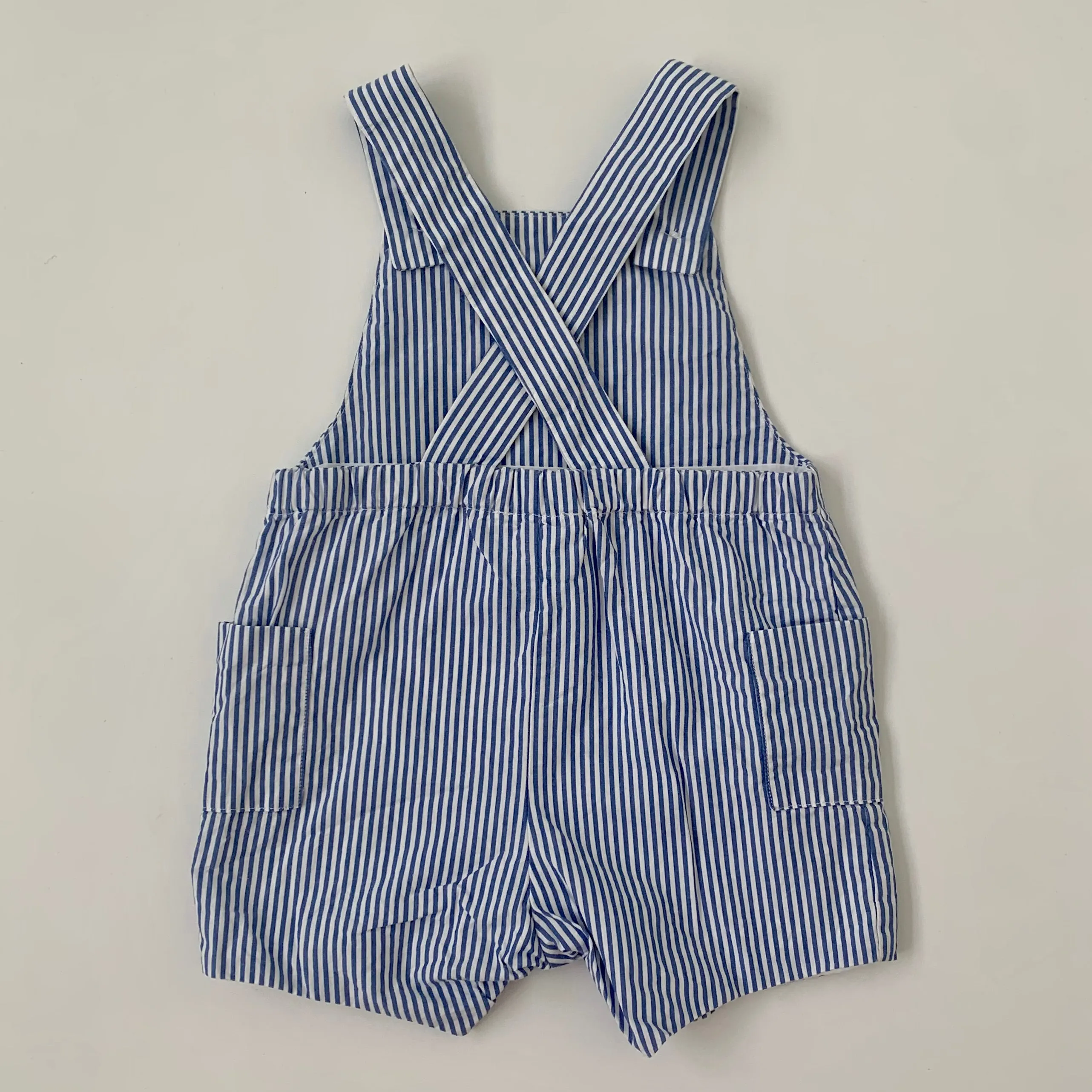 Jacadi Blue And White Stripe Romper: 12 Months