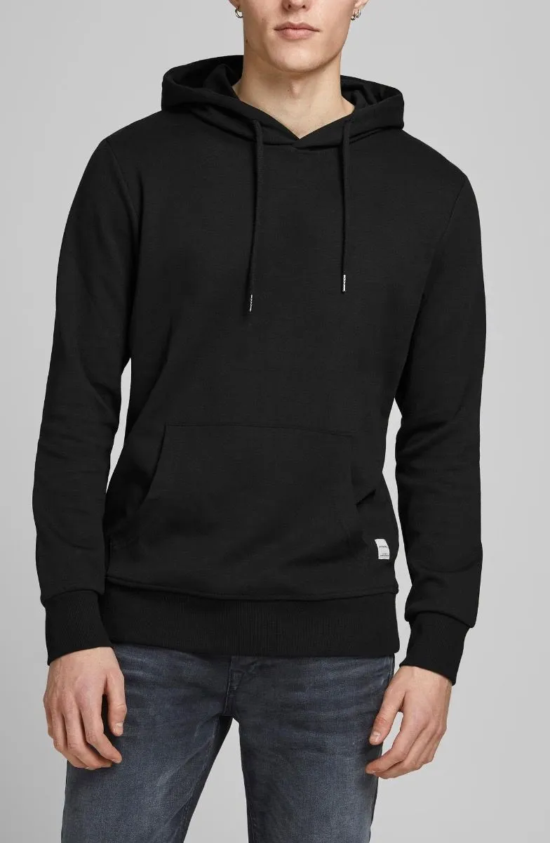 Jack & Jones Basic Plain Hooded Sweatshirts Black