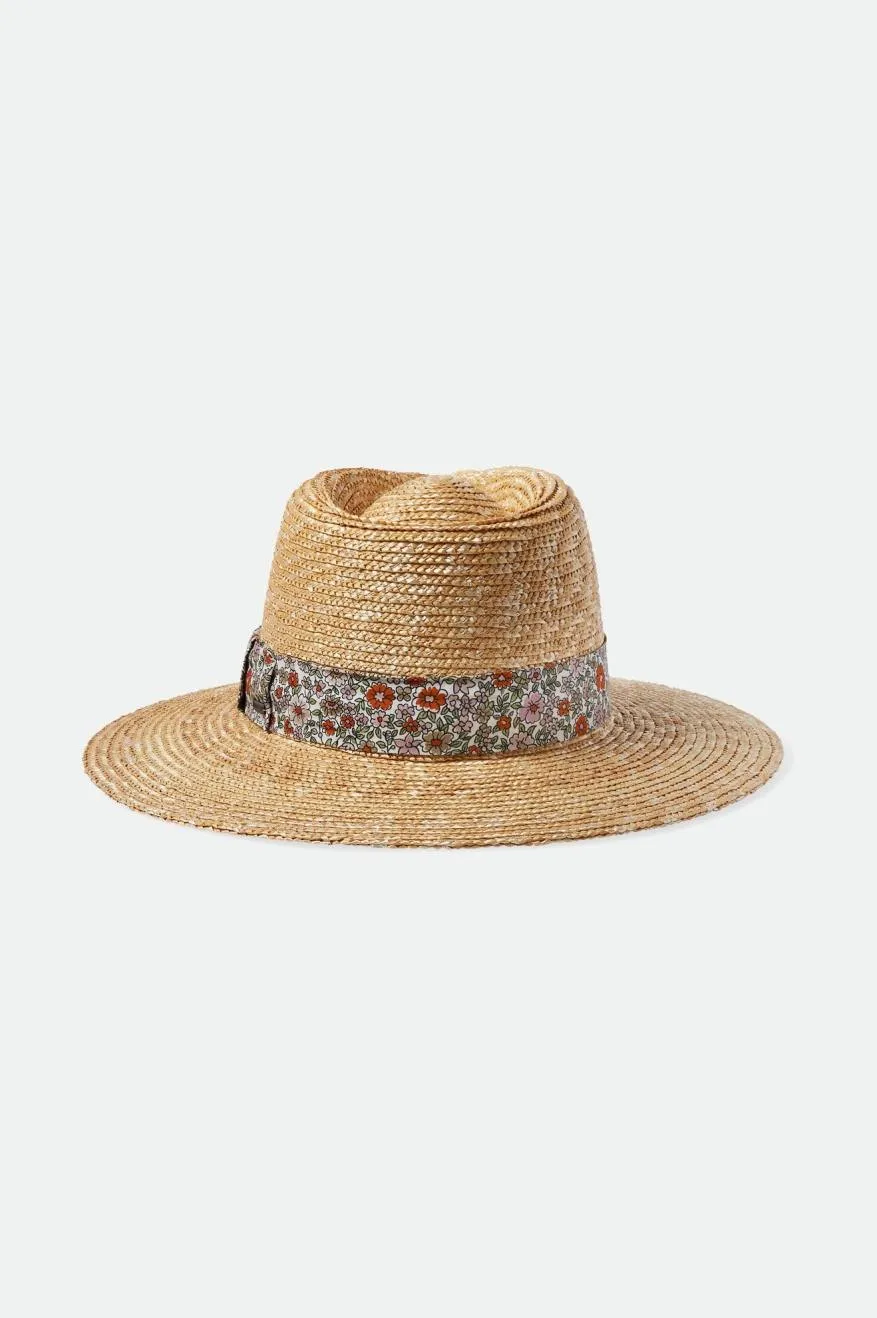 Joanna Short Brim Hat - Honey/White Floral