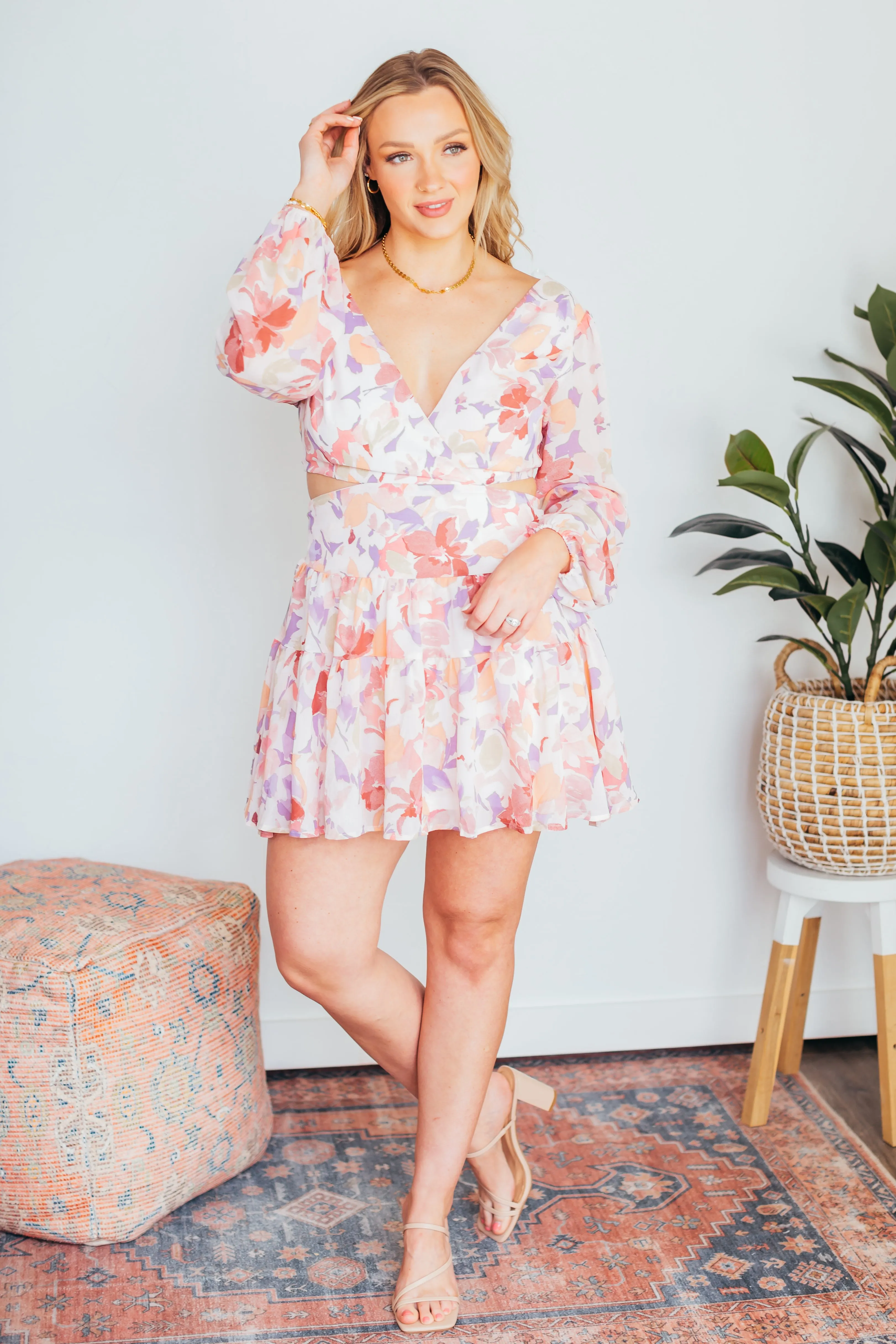 Kya Floral Cutout Dress