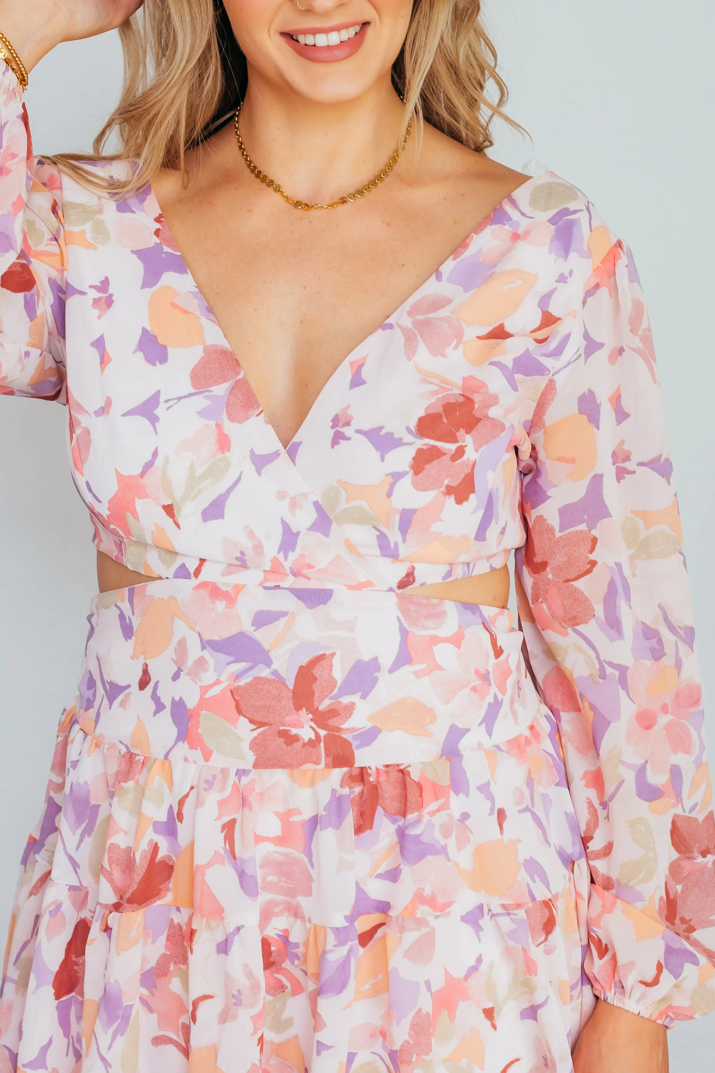 Kya Floral Cutout Dress