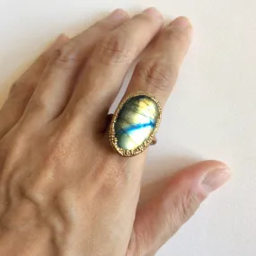 Labradorite ring