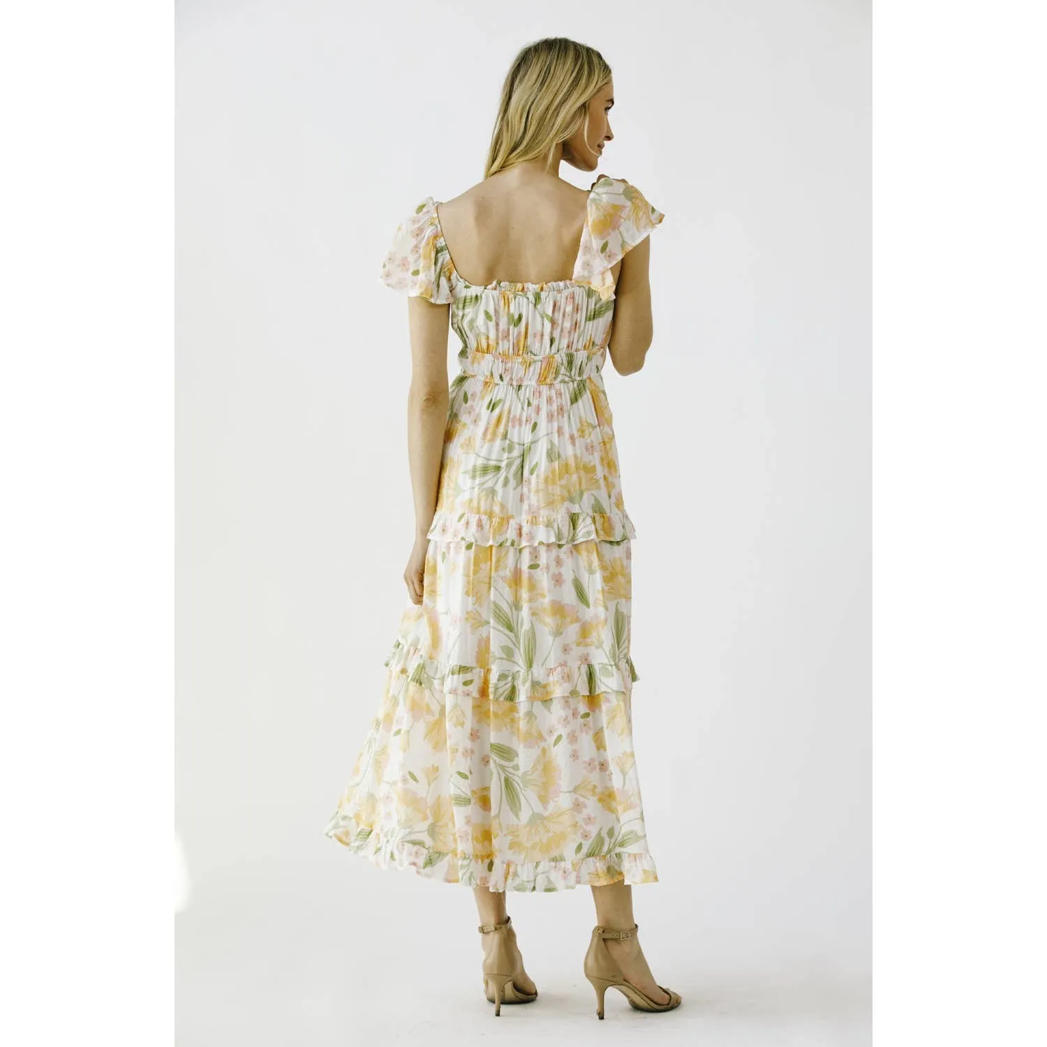 Large Floral Ruffle in Yellow