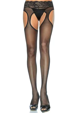 Leg Avenue Sheer Suspender Tights ()