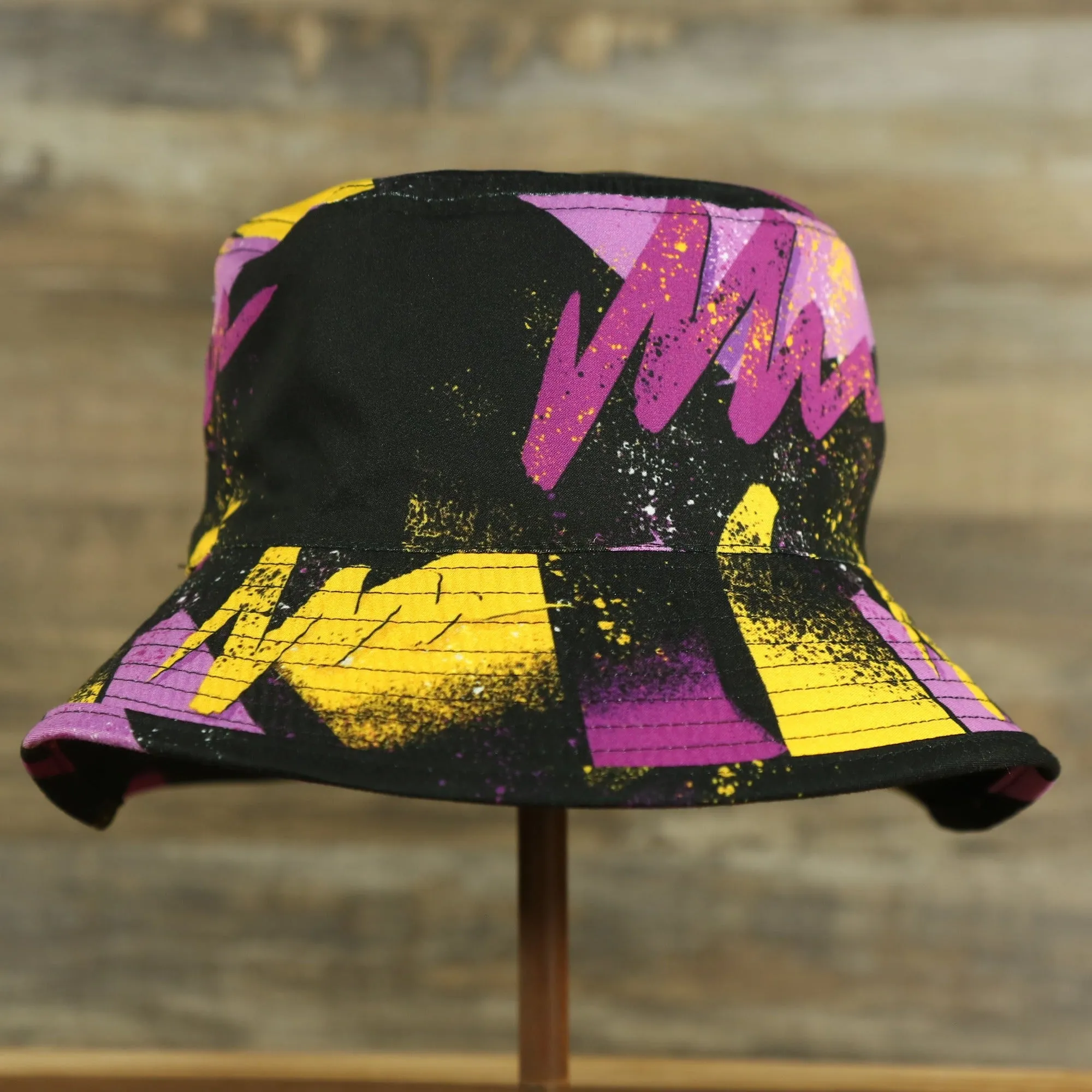 Los Angeles Lakers 90s Inspired NBA Hyper Mitchell and Ness Reversible Bucket Hat