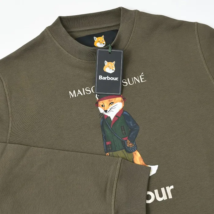 MAISON KITSUNE  |Crew Neck Collaboration Long Sleeves Plain