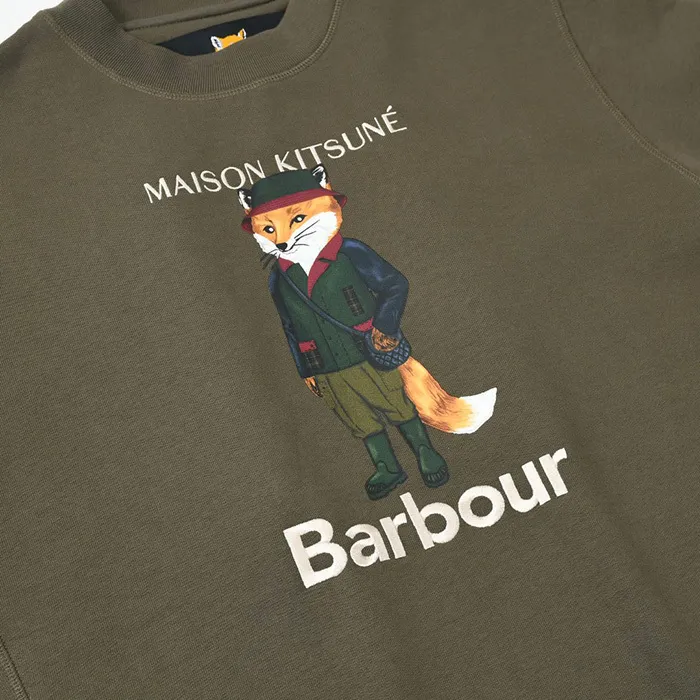 MAISON KITSUNE  |Crew Neck Collaboration Long Sleeves Plain