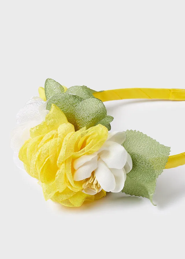 Mayoral Flowers headband for girl - Mimosa