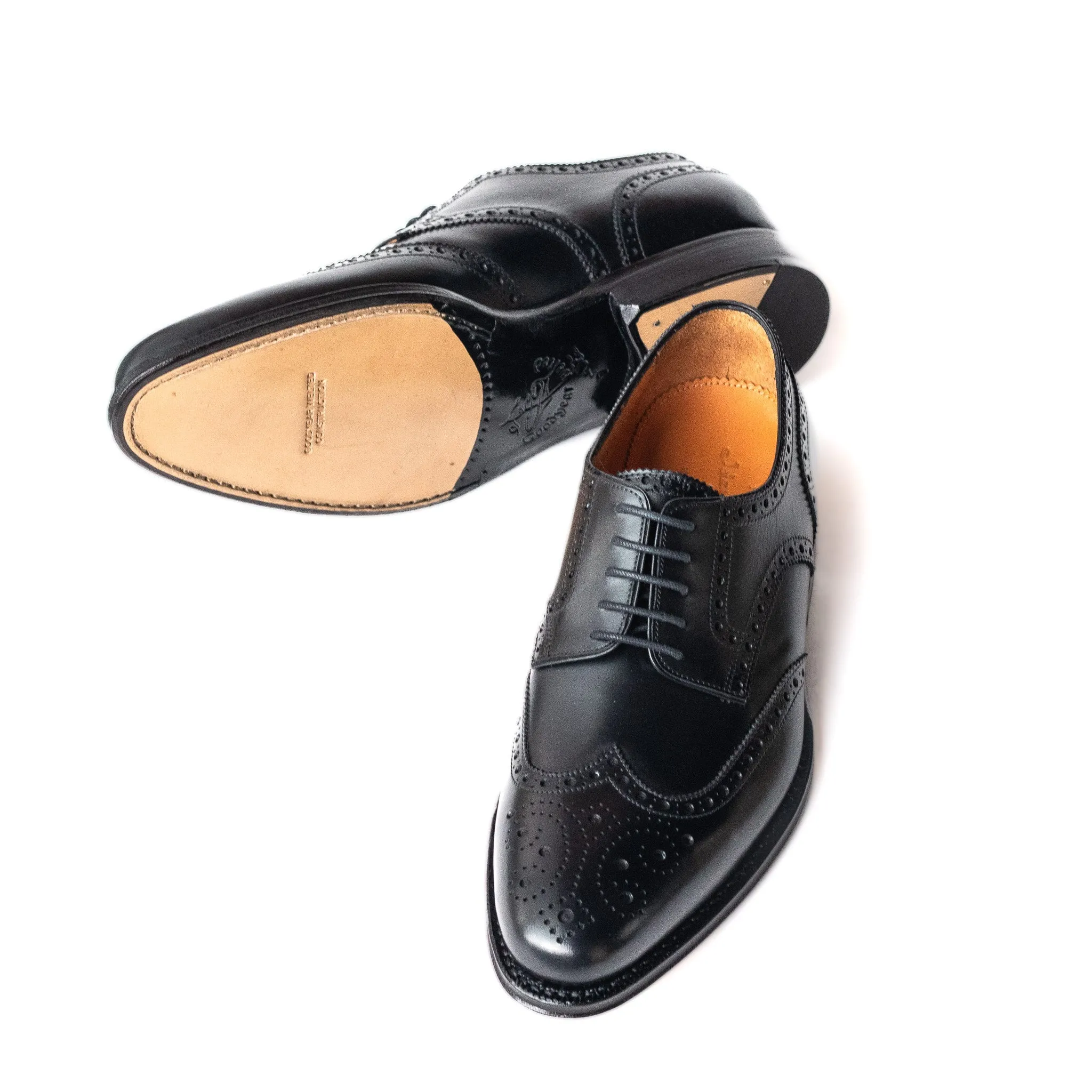 Men's Full Brogue Derby / Black 98755