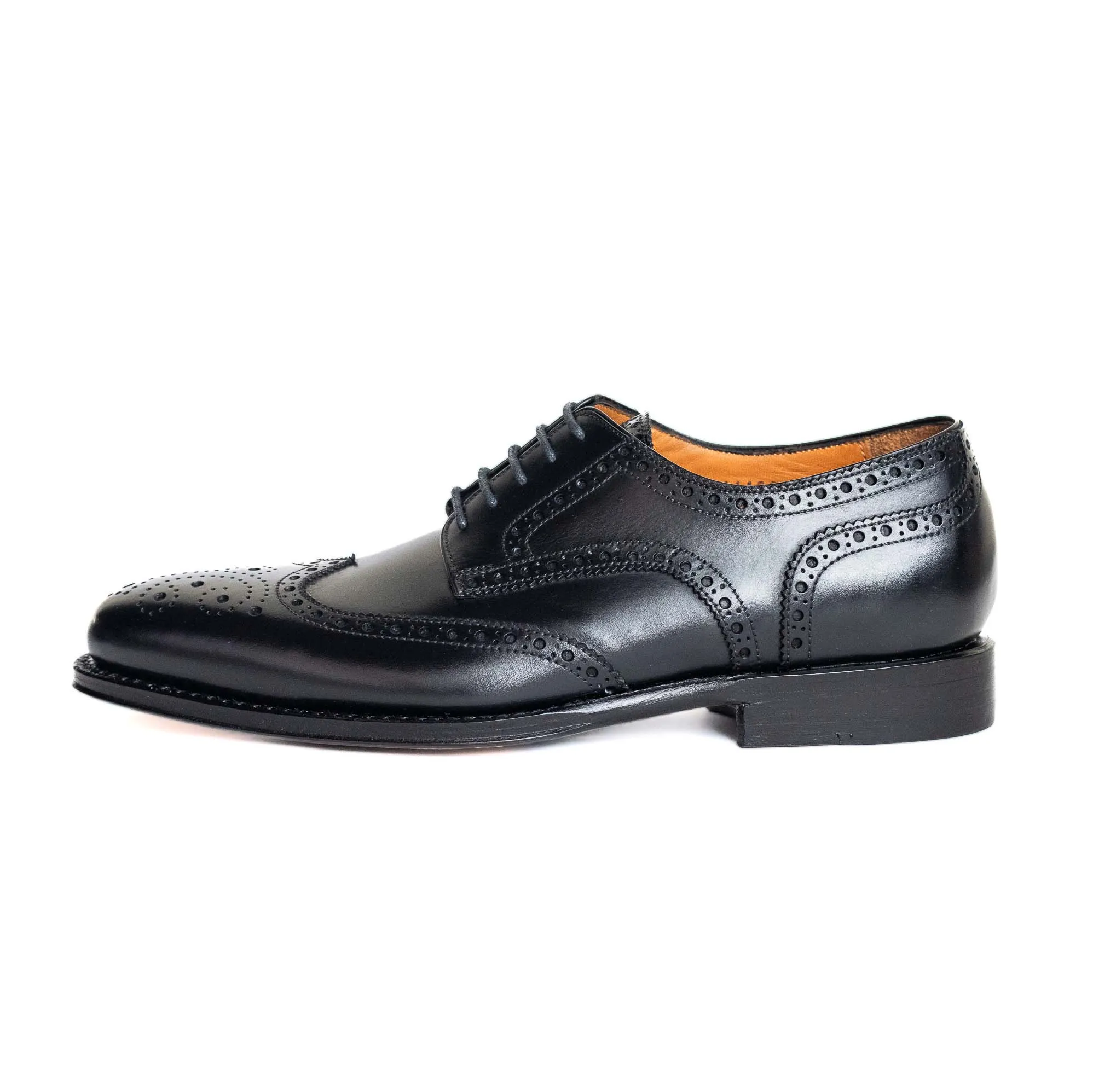 Men's Full Brogue Derby / Black 98755