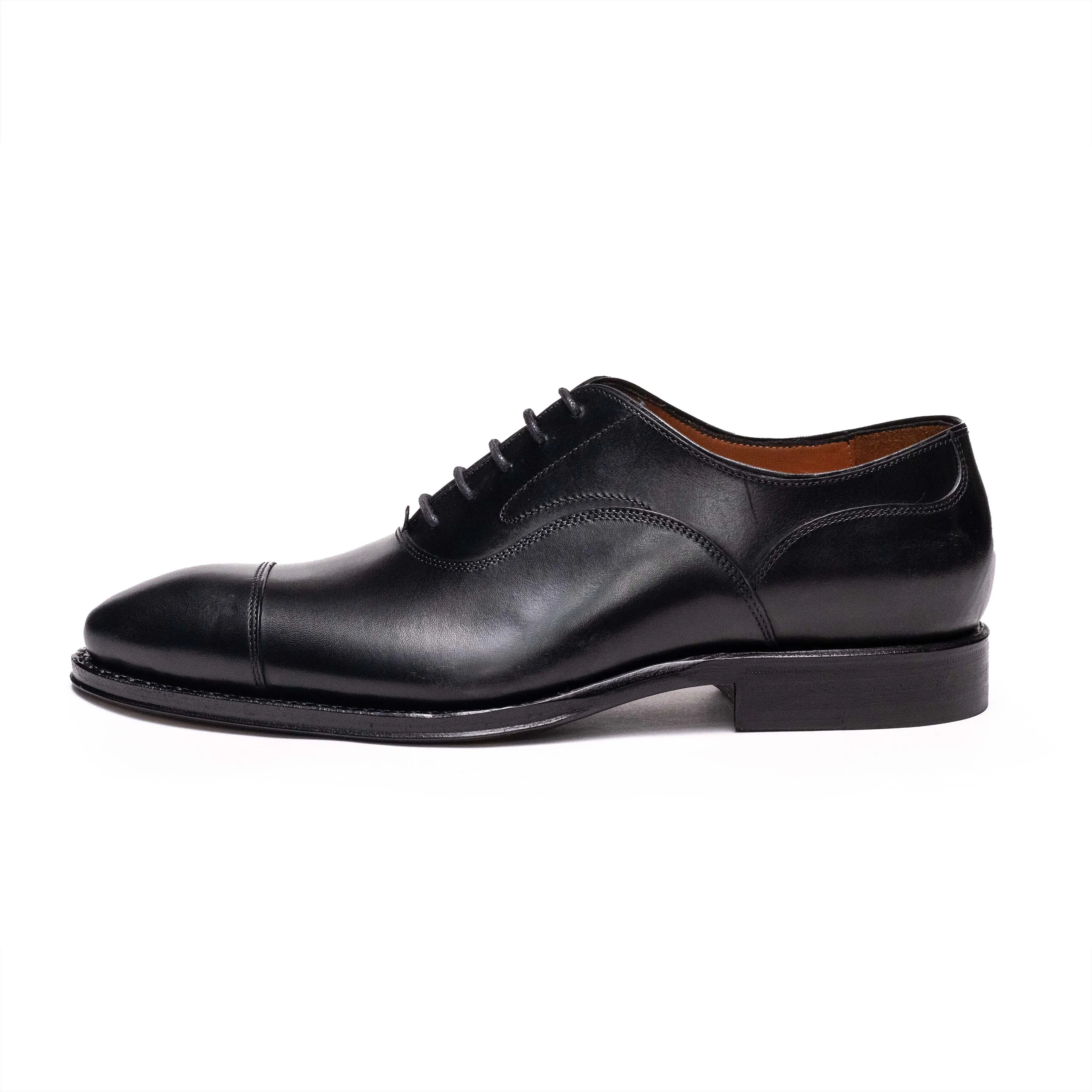 Men's Oxford Cap Toe / Black Calf 98654