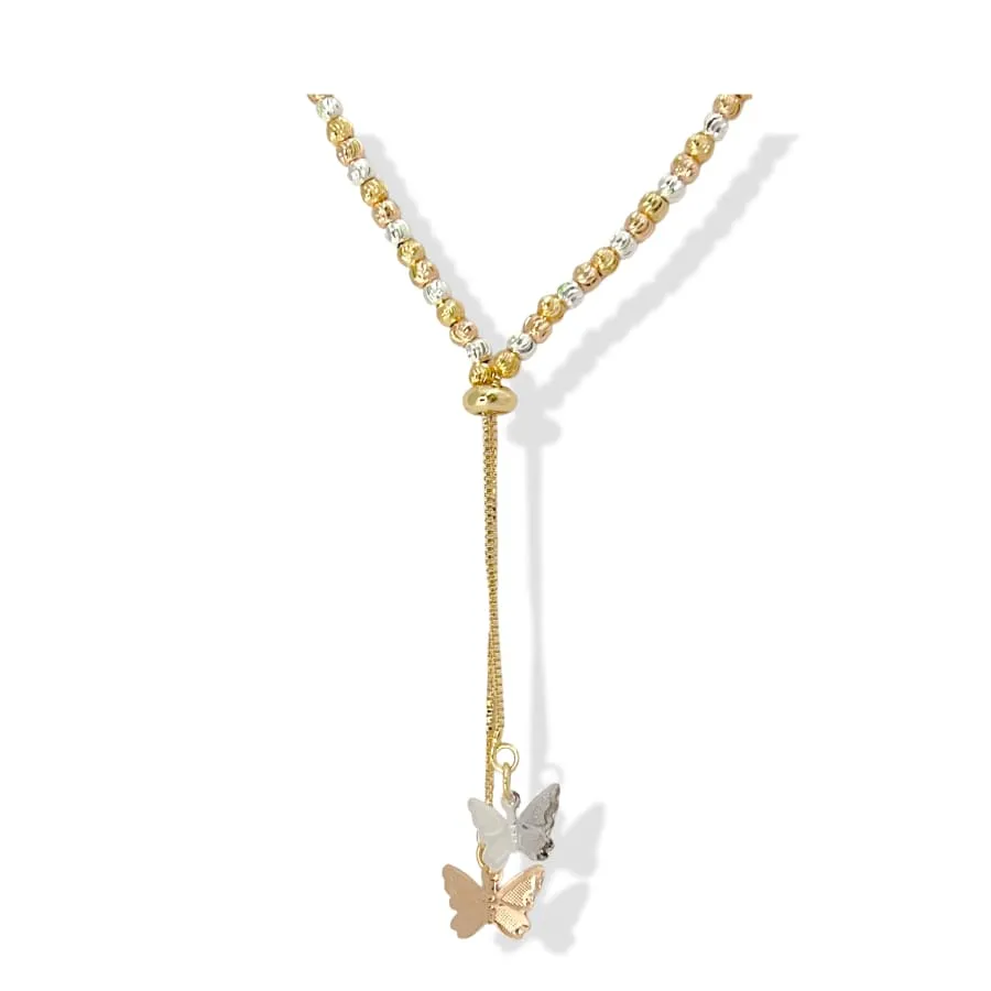 Mimi butterfly charm adjustable necklace in 18k of gold plated