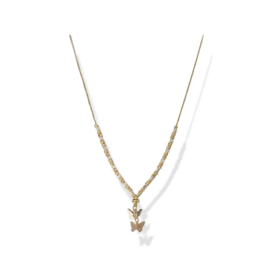 Mimi butterfly charm adjustable necklace in 18k of gold plated