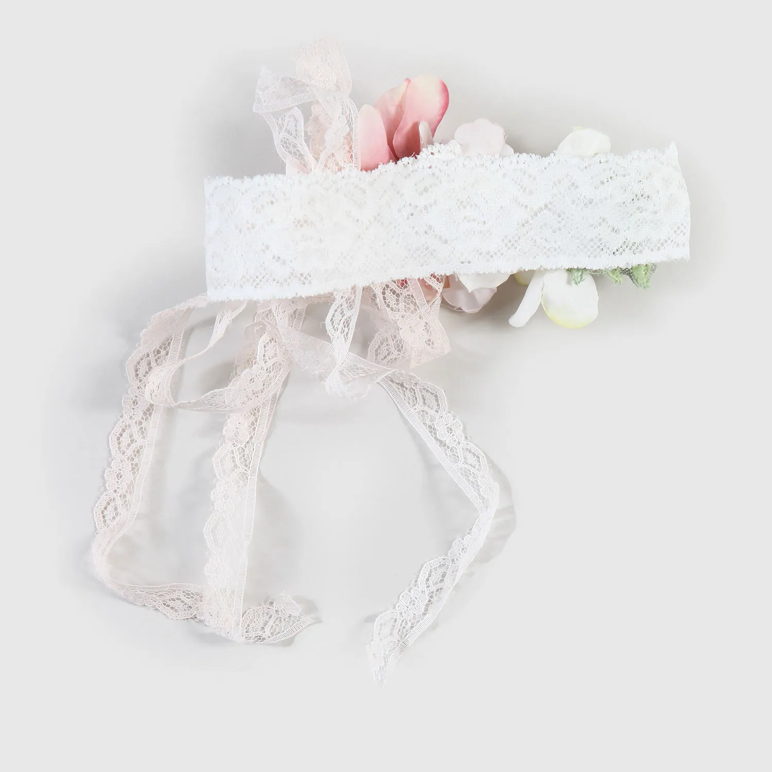 Mimilú Lace Crown Headband With Floral Details