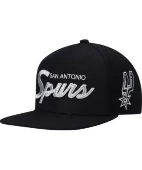 Mitchell & Ness Men's NBA San Antonio Spurs Hardwood Classics Script 2.0 Snapback Hat