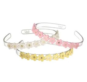 Multi Flowers Yellow Headband - Set of 3