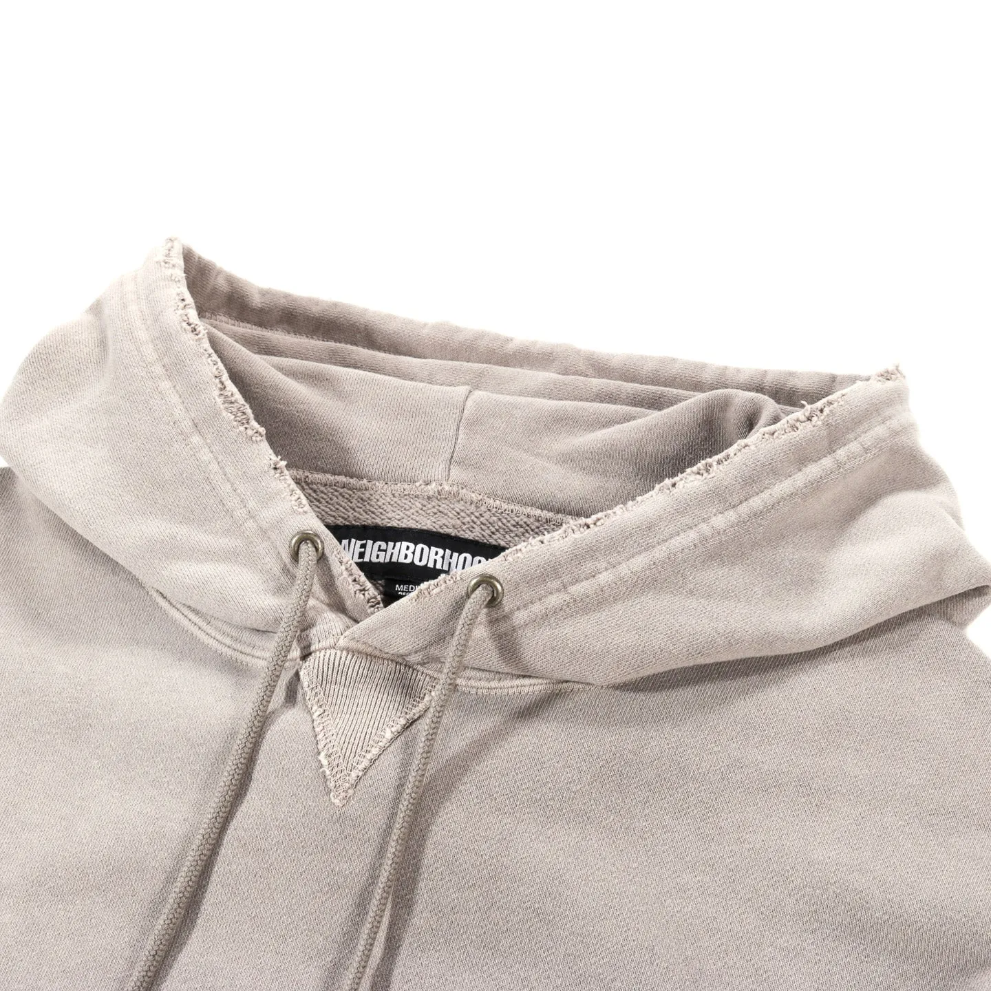 NEIGHBORHOOD DAMAGE HOODED SWEATSHIRT GREIGE