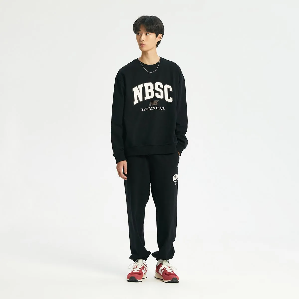 New Balance  |Unisex Street Style Logo Sweatshirts