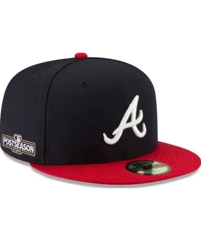 New Era Men's MLB Navy/Red Atlanta Braves 2024 MLB season Side Patch 59FIFTY Fitted Hat