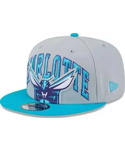 New Era Men's NBA Gray/Teal Charlotte Hornets Tip-Off Two-Tone 9FIFTY Snapback Hat