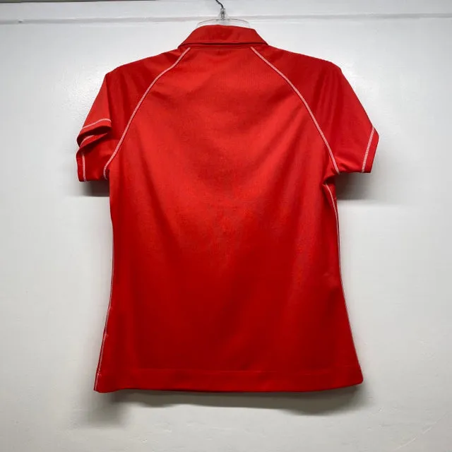 Nike Golf Size M Women's Red Solid Polo Activewear Top