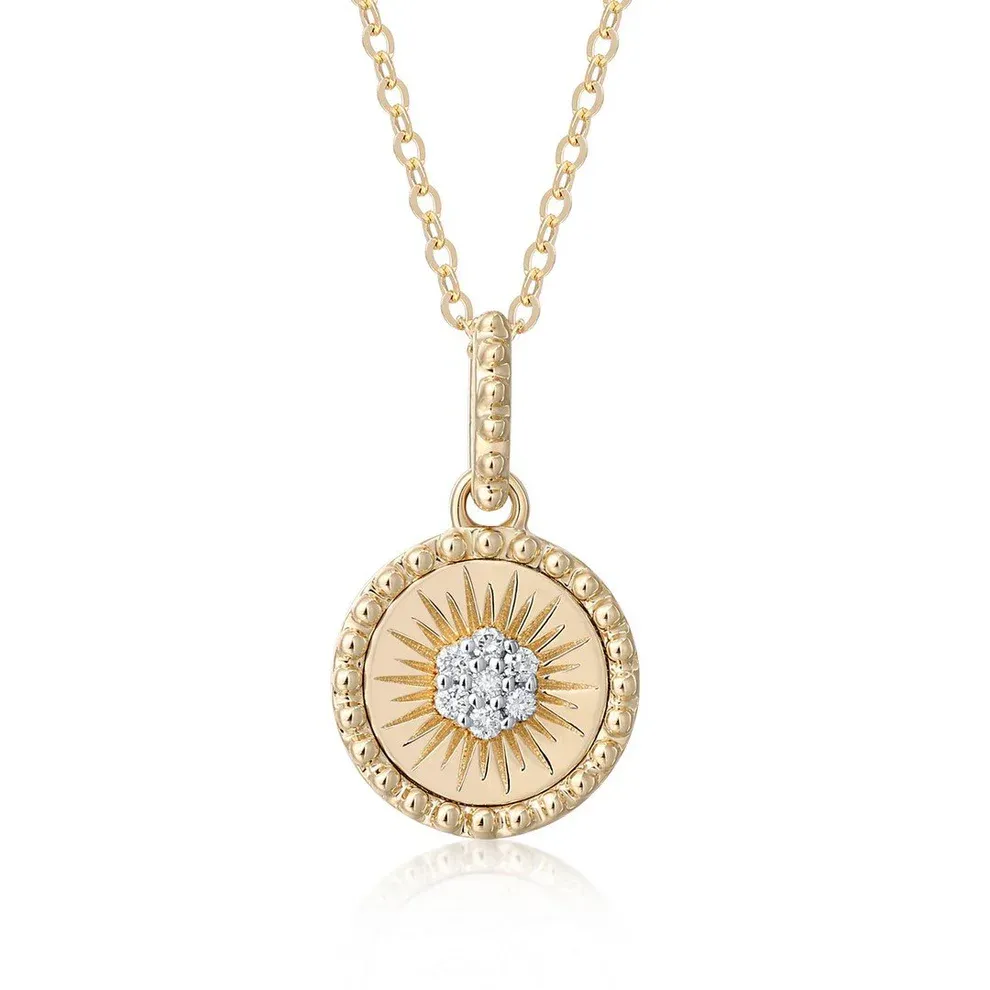 NUMI FLORAL BURST DISC NECKLACE