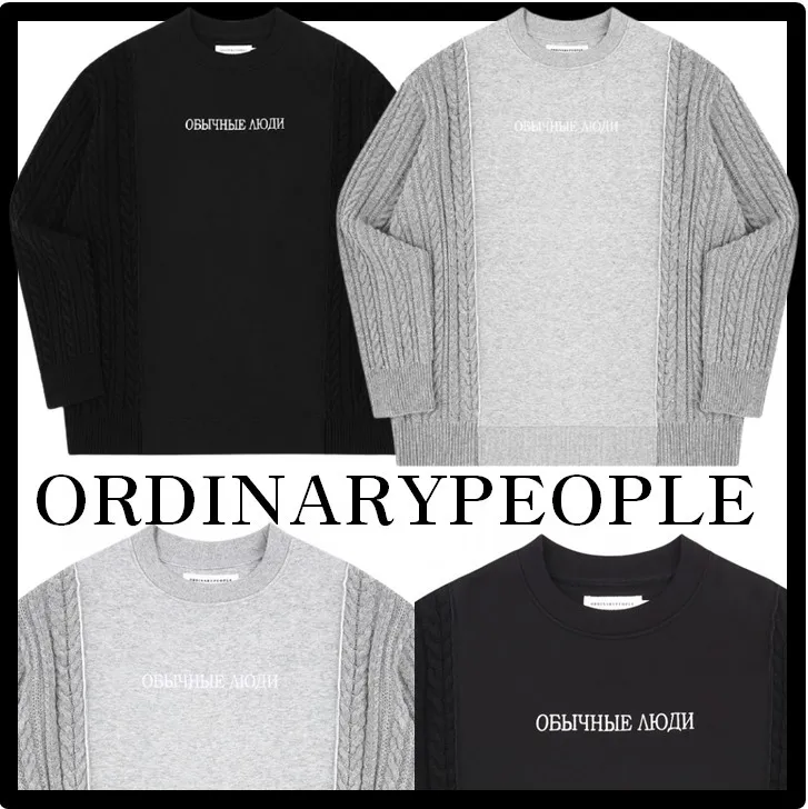 ORDINARY PEOPLE  |Unisex Street Style Sweatshirts