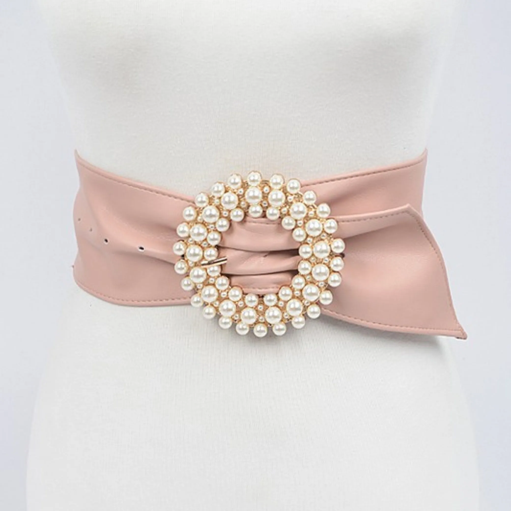 Pearl Metal Buckle Detail Belt