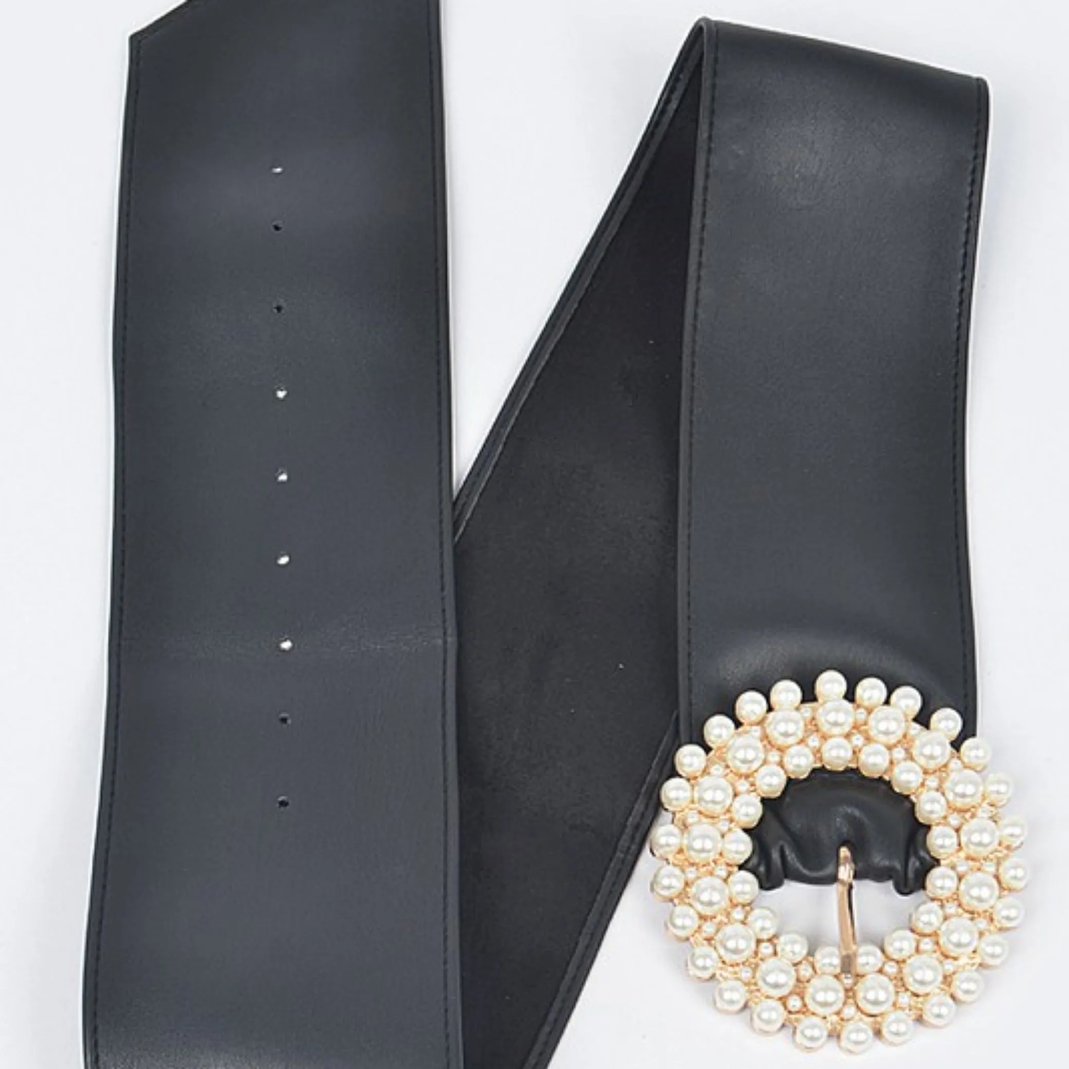 Pearl Metal Buckle Detail Belt