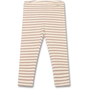 Petit Piao Rose Fawn Leggings Modal Striped