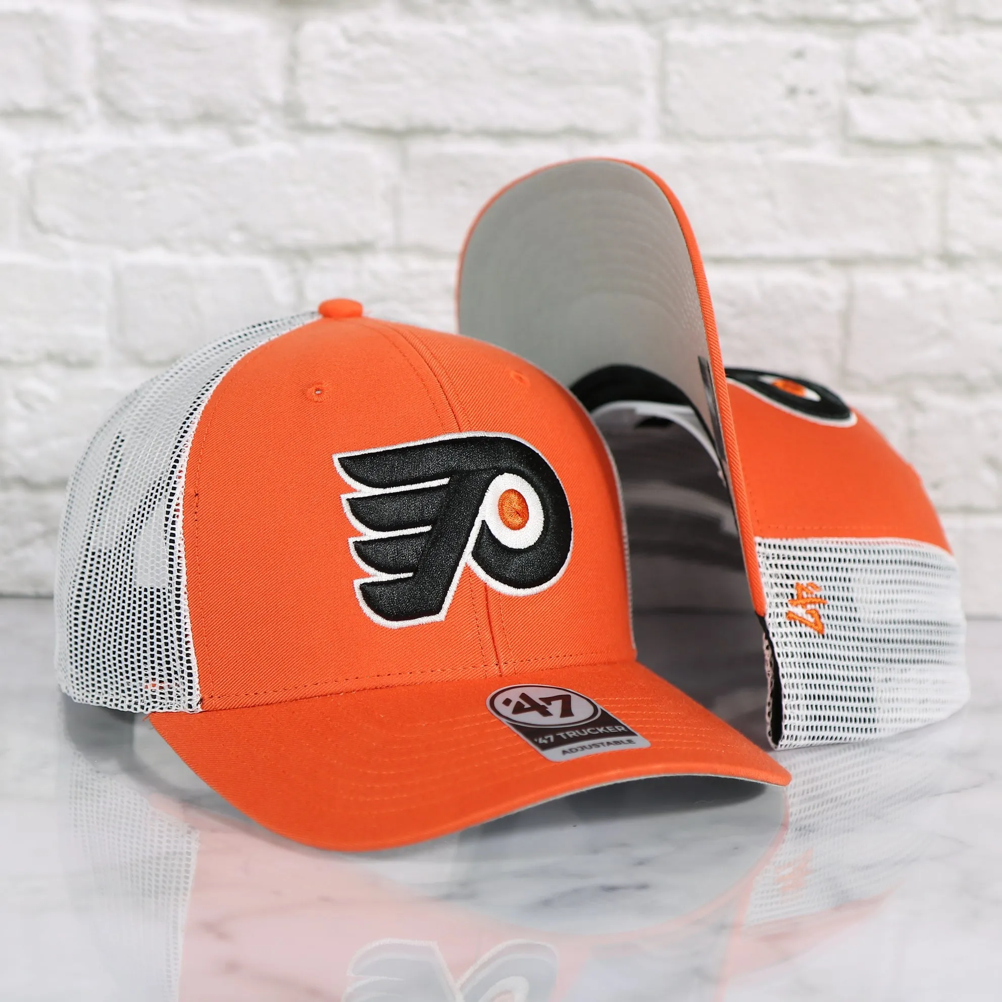 Philadelphia Flyers Meshback Orange/White Trucker Snapback Hat