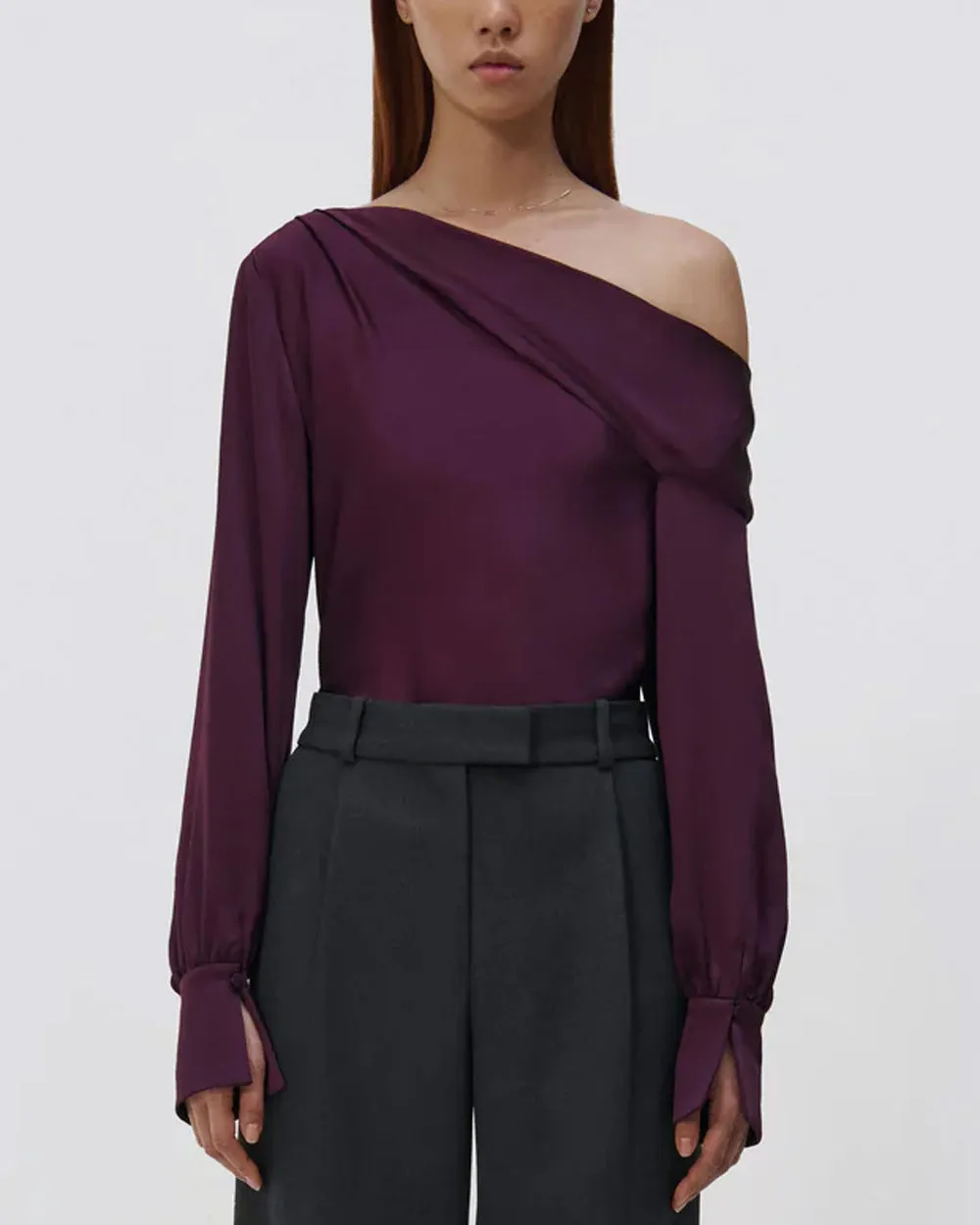 Plum Alice Single Shoulder Top