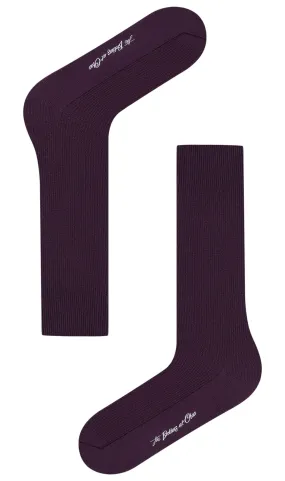 Plum Purple Textured Socks