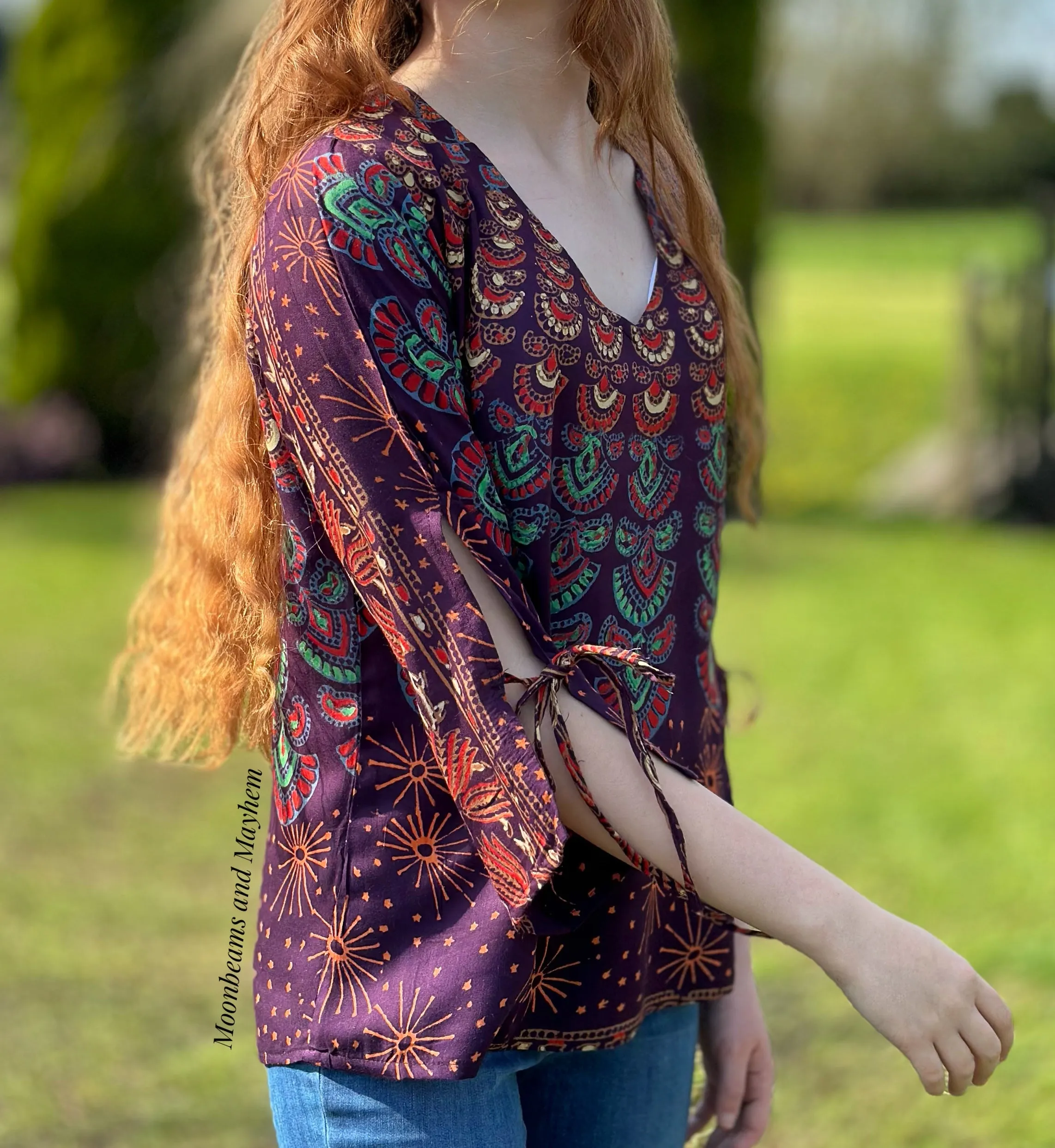 PLUM STARSHINE MANDALA TUNIC / TOP