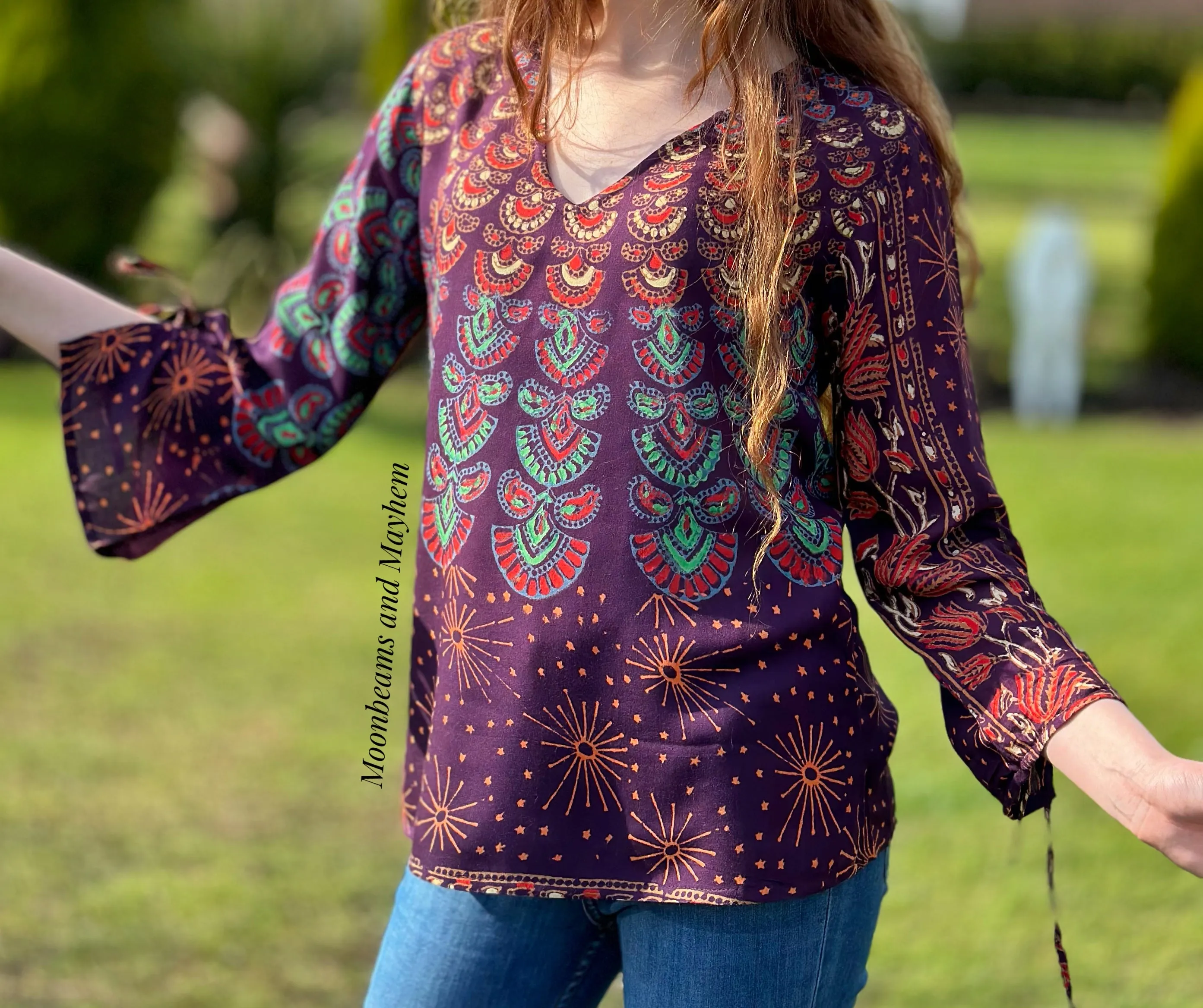 PLUM STARSHINE MANDALA TUNIC / TOP