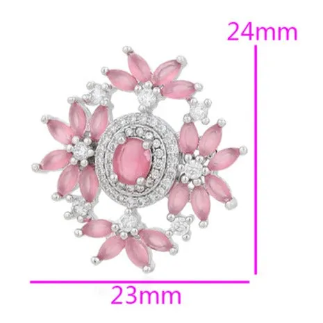 Primrose Pink Floral Studs