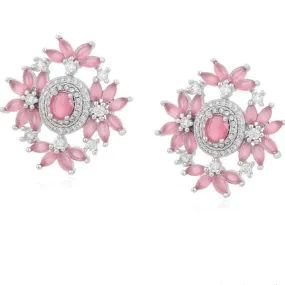 Primrose Pink Floral Studs