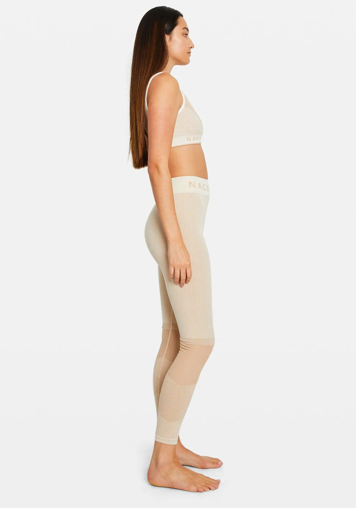 RIB BRALET CREAM/SANDSTONE