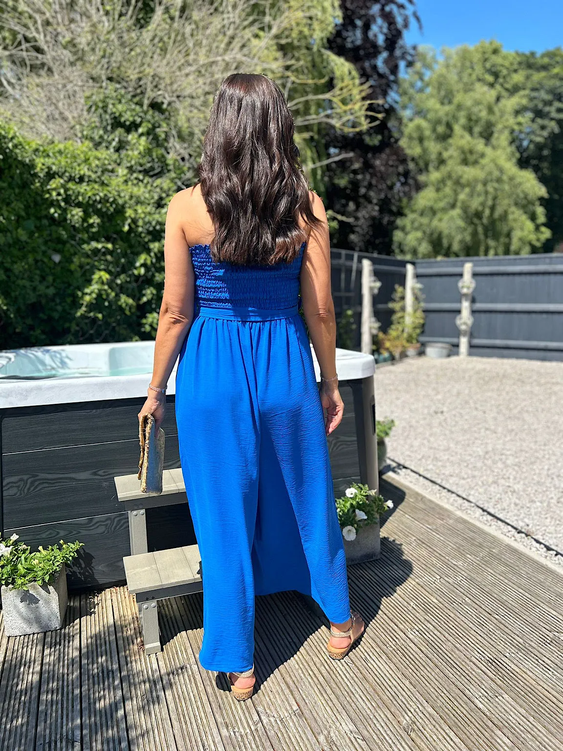 Royal Blue Wide Leg Jumpsuit Melanie