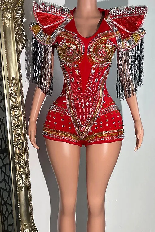 Scarlet Diamante Bodysuit(Custom)