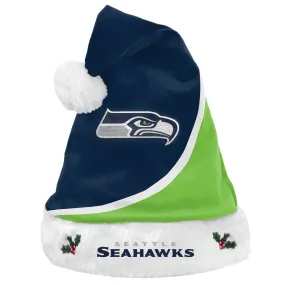 Seattle Seahawks Colorblock Santa Hat