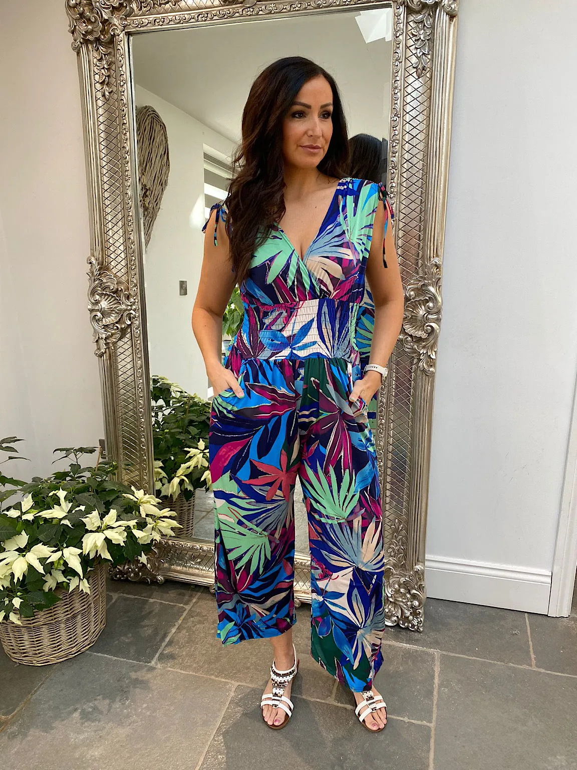 Short Sleeve Colourful Jumpsuit Tracy