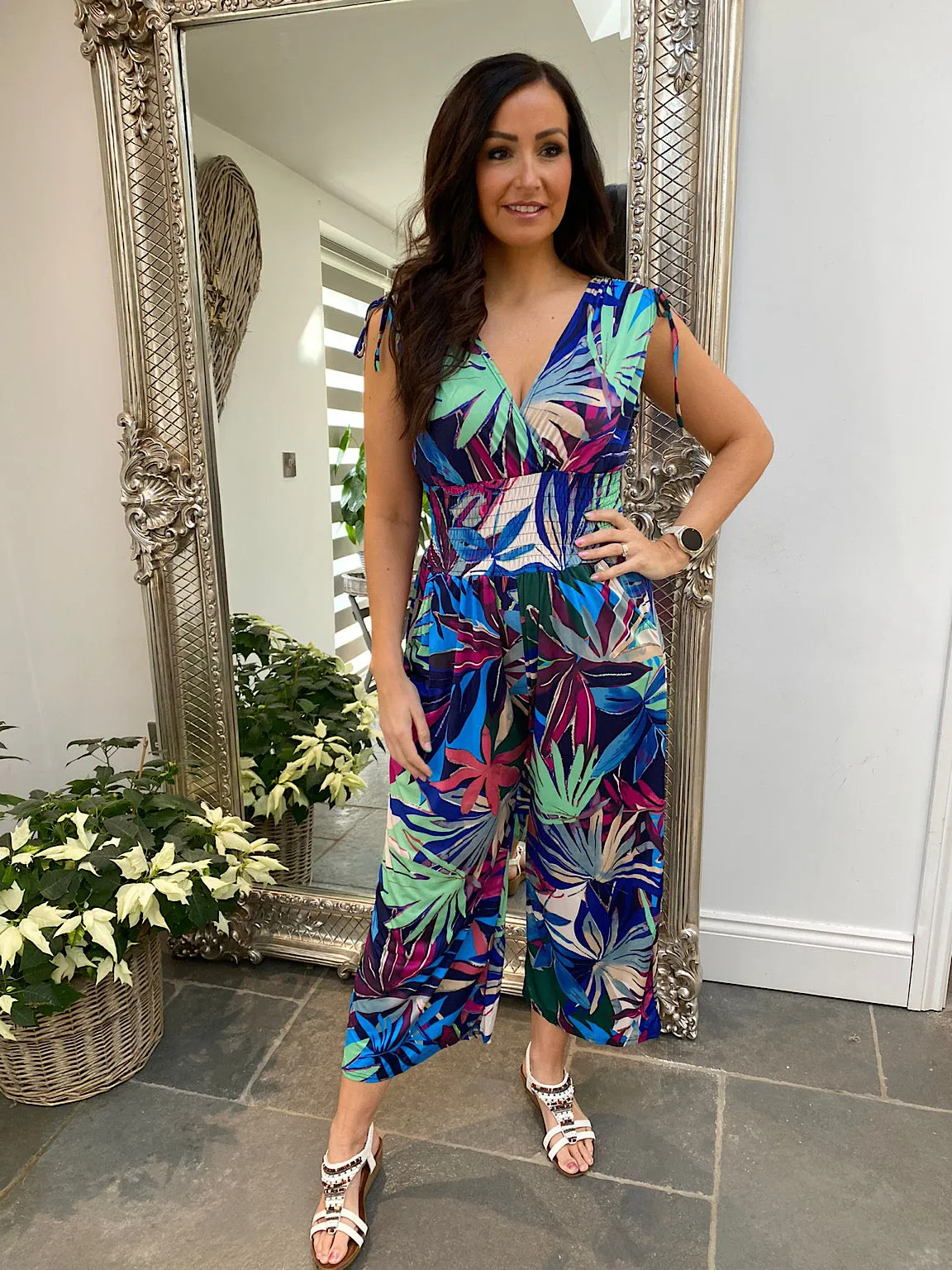 Short Sleeve Colourful Jumpsuit Tracy