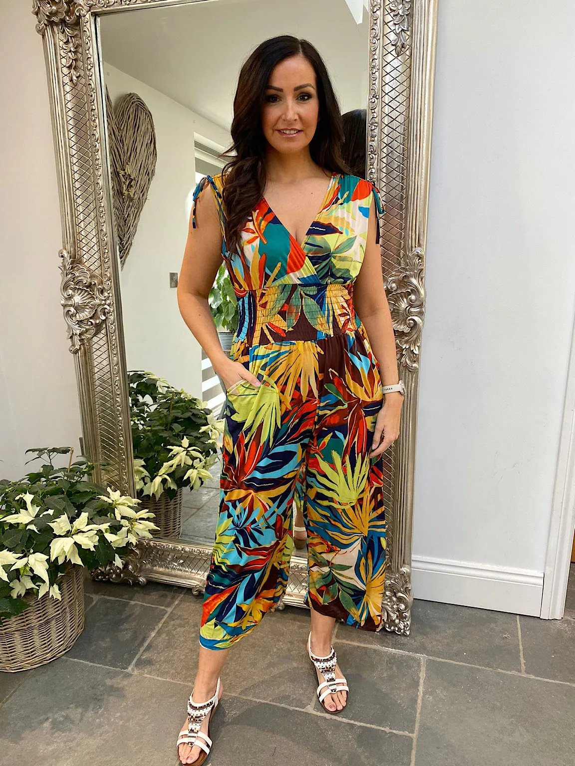 Short Sleeve Colourful Jumpsuit Tracy