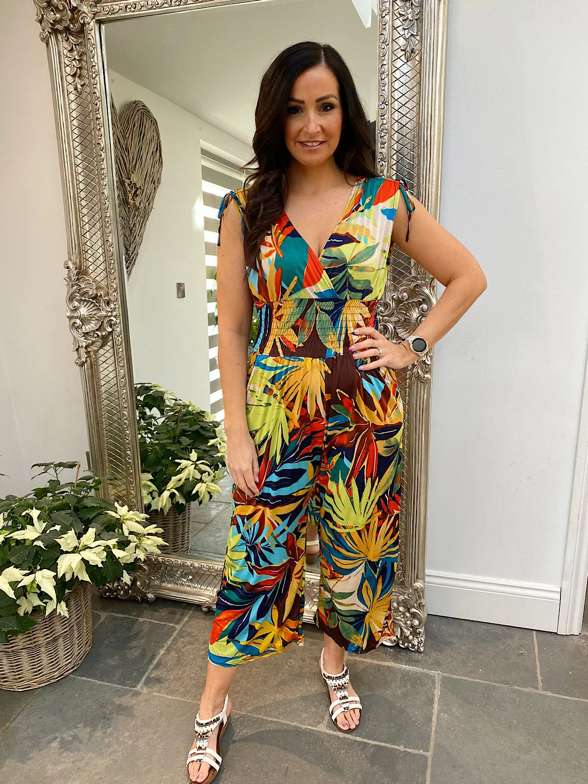 Short Sleeve Colourful Jumpsuit Tracy