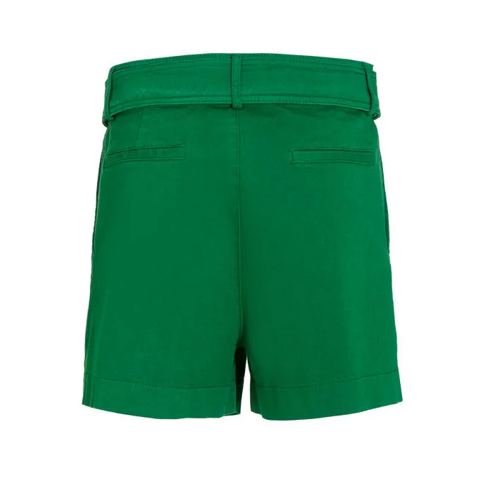 SHORT WITH BELT Woman Green