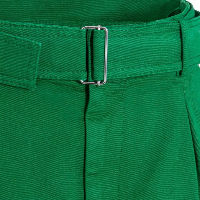 SHORT WITH BELT Woman Green