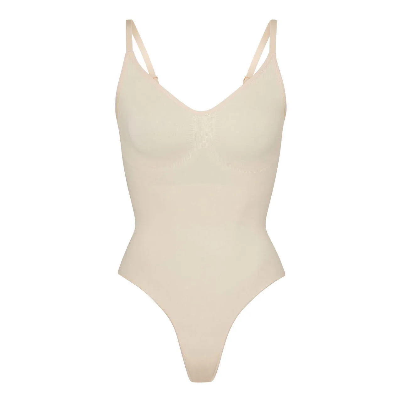 SKIMS SEAMLESS SCULPT Thong Bodysuit Sand - Nude