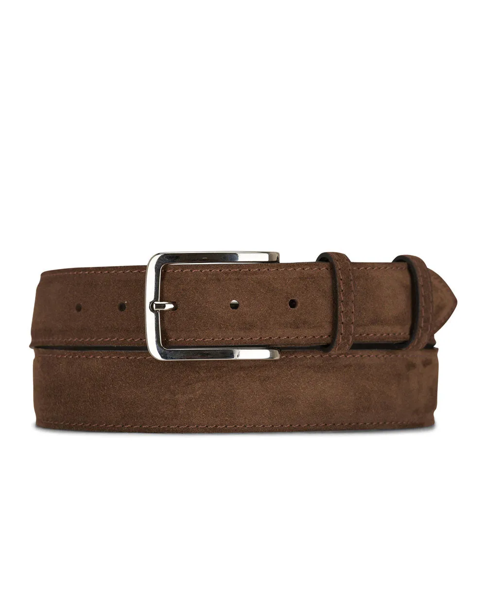 Suede Belt in Chocolate